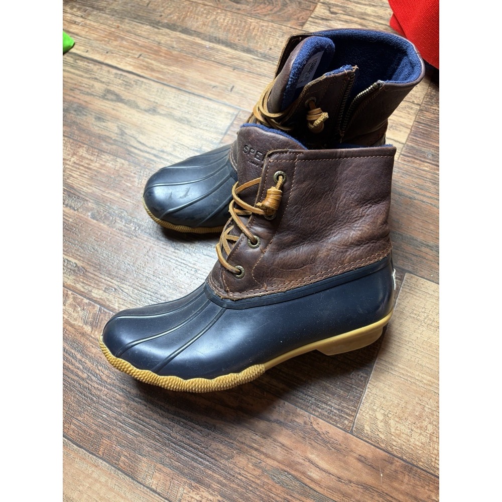 SPERRY Saltwater Boots Women's Size 7 M Navy STS91175